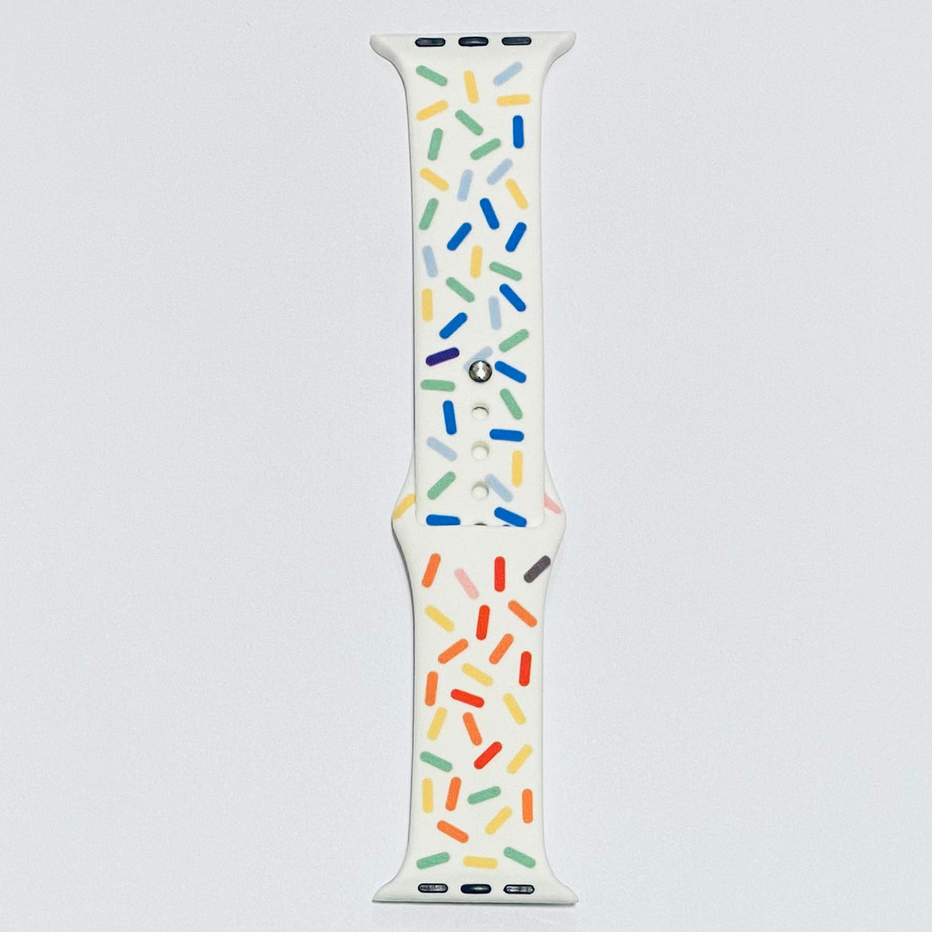 Colorful Rainbow Raindrops Silicone Watch Band For Apple Watch