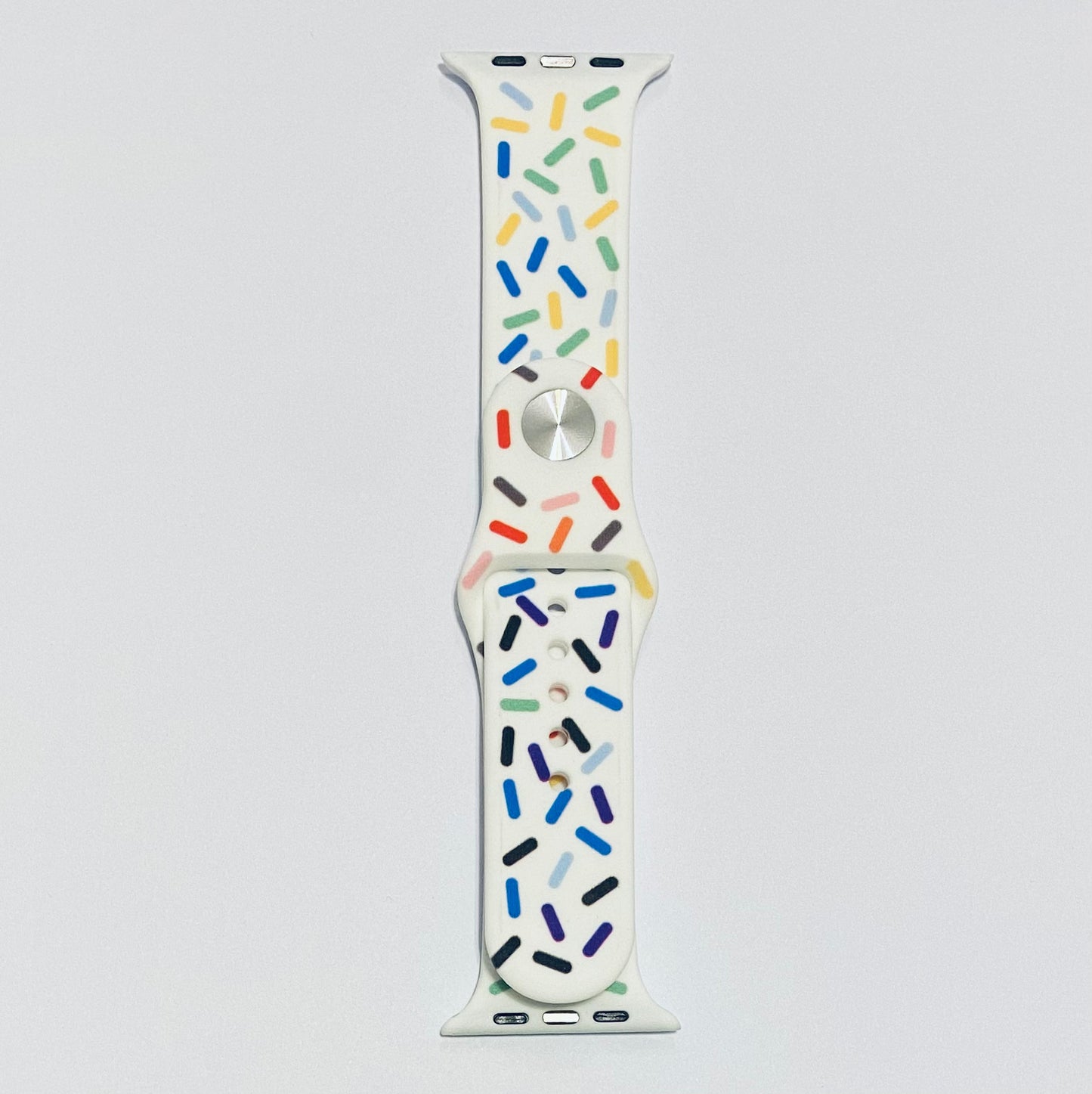 Colorful Rainbow Raindrops Silicone Watch Band For Apple Watch