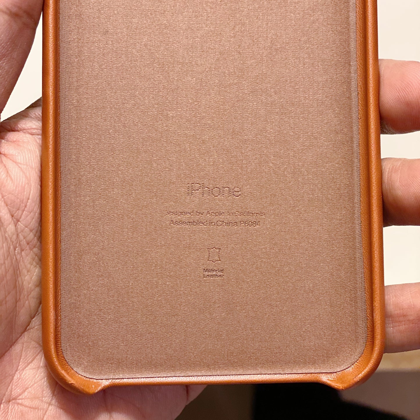 Leather iPhone Case with logo