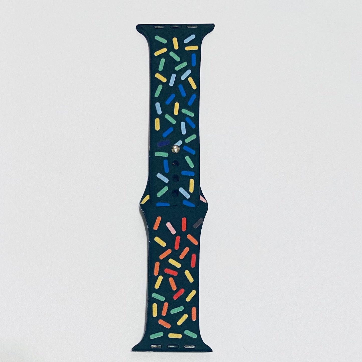 Colorful Rainbow Raindrops Silicone Watch Band For Apple Watch