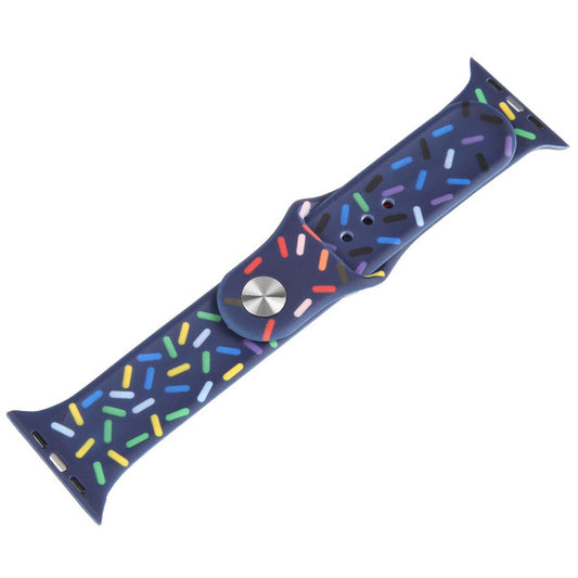 Colorful Rainbow Raindrops Silicone Watch Band For Apple Watch