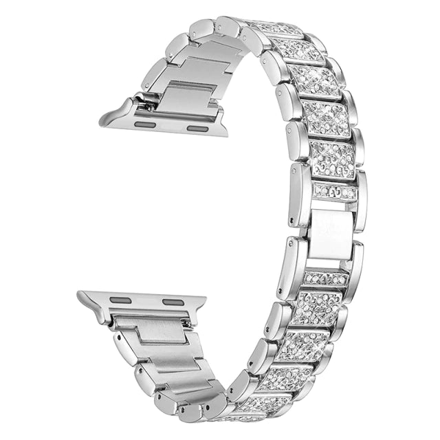 Wide Ladies Fancy Stainless Steel Watch Band